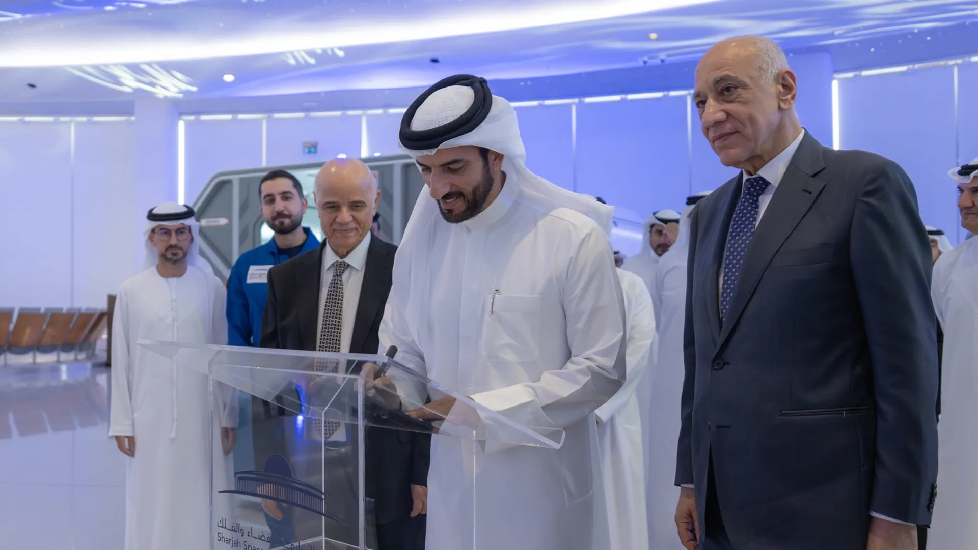 Sultan bin Ahmed witnesses the launch of SharjahSat 2 satellite 