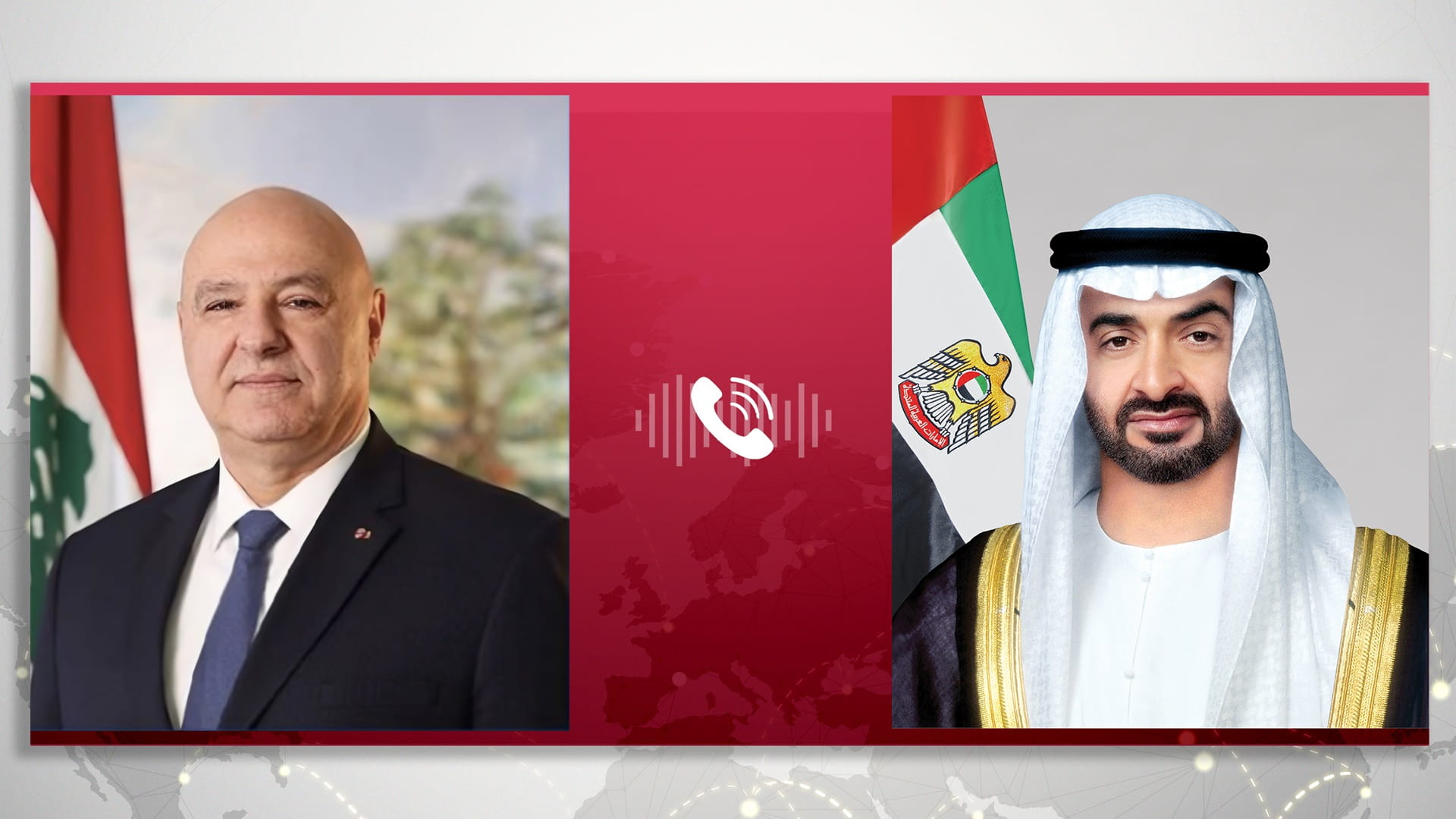 Image for the title: UAE–Lebanon call affirms solidarity and regional stability focus 