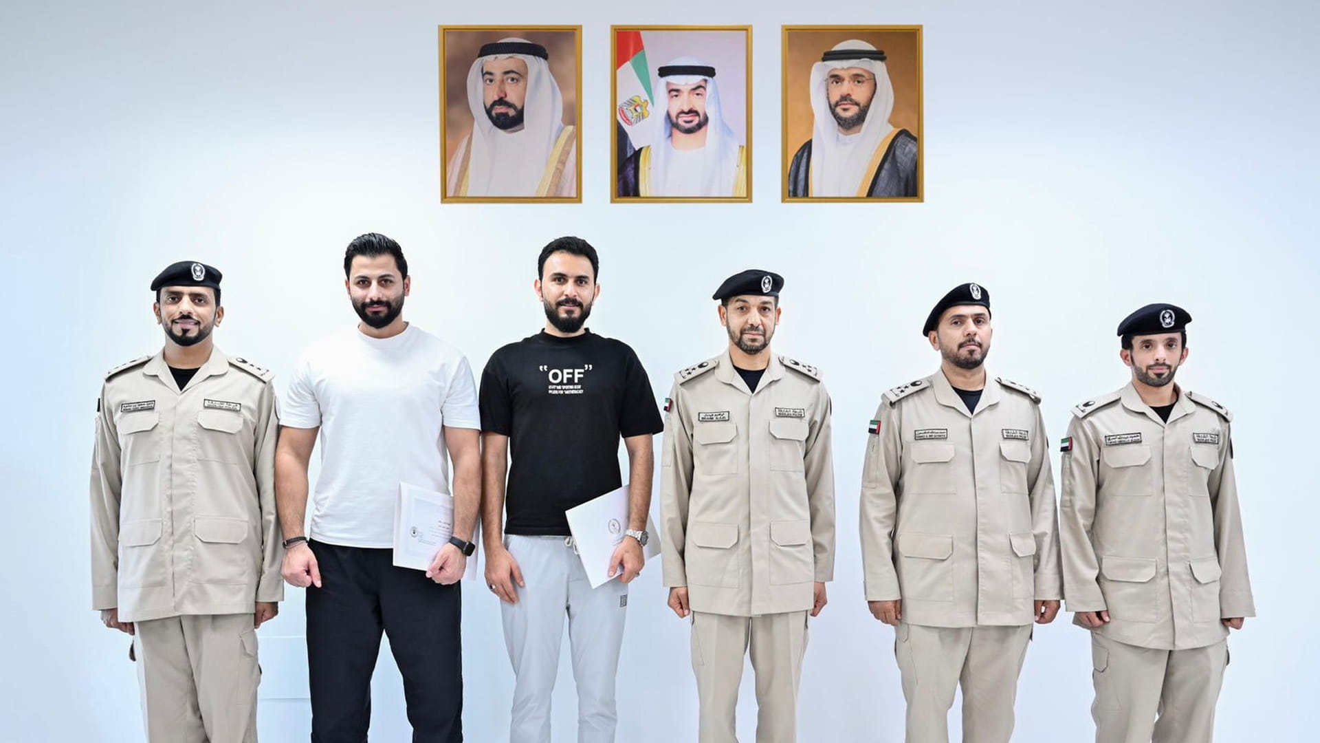 Image for the title: Sharjah Police hails bravery of two rescuing driver from drowning 