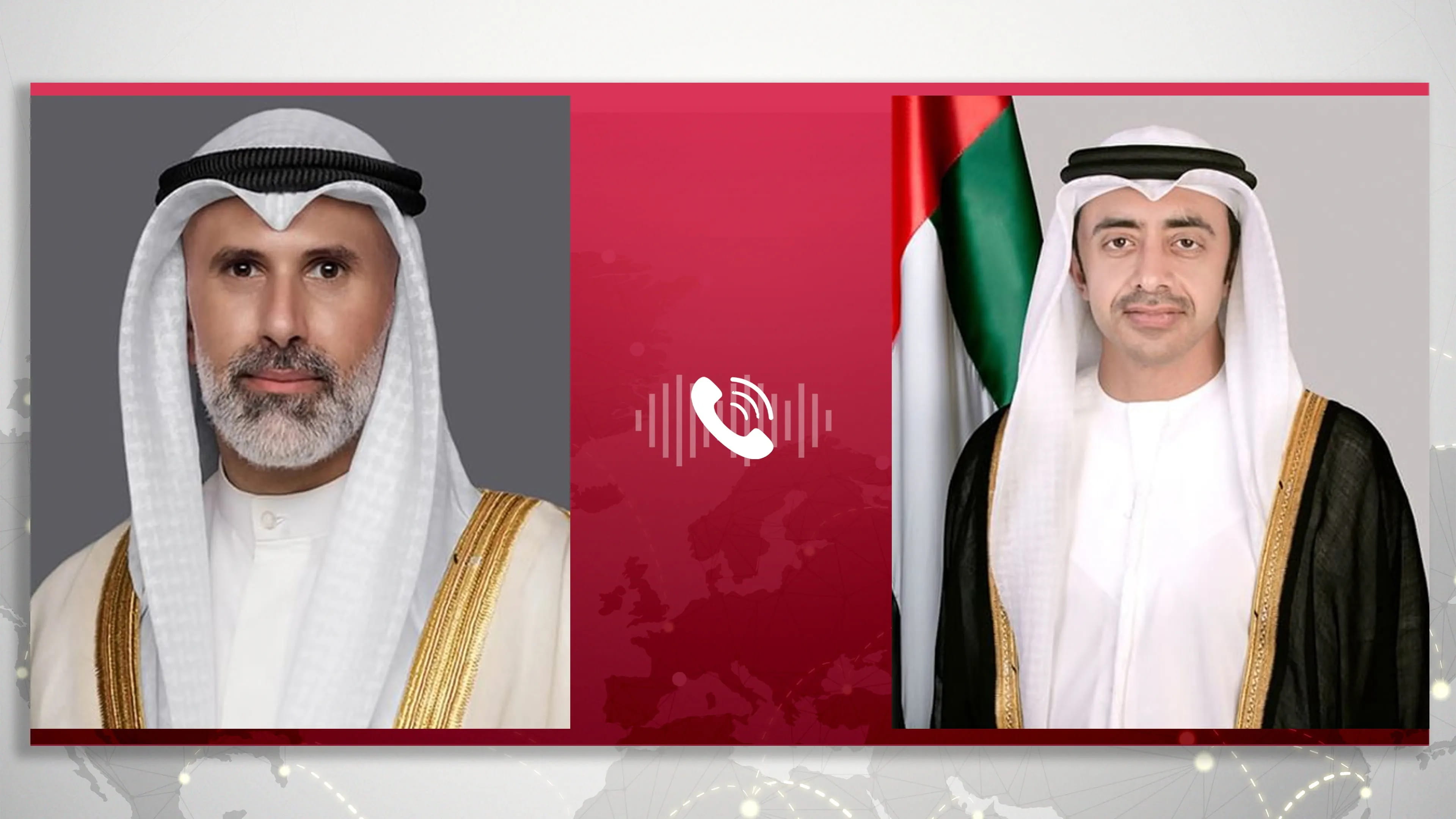 Image for the title: Abdullah bin Zayed holds phone call with Kuwaiti Foreign Minister 