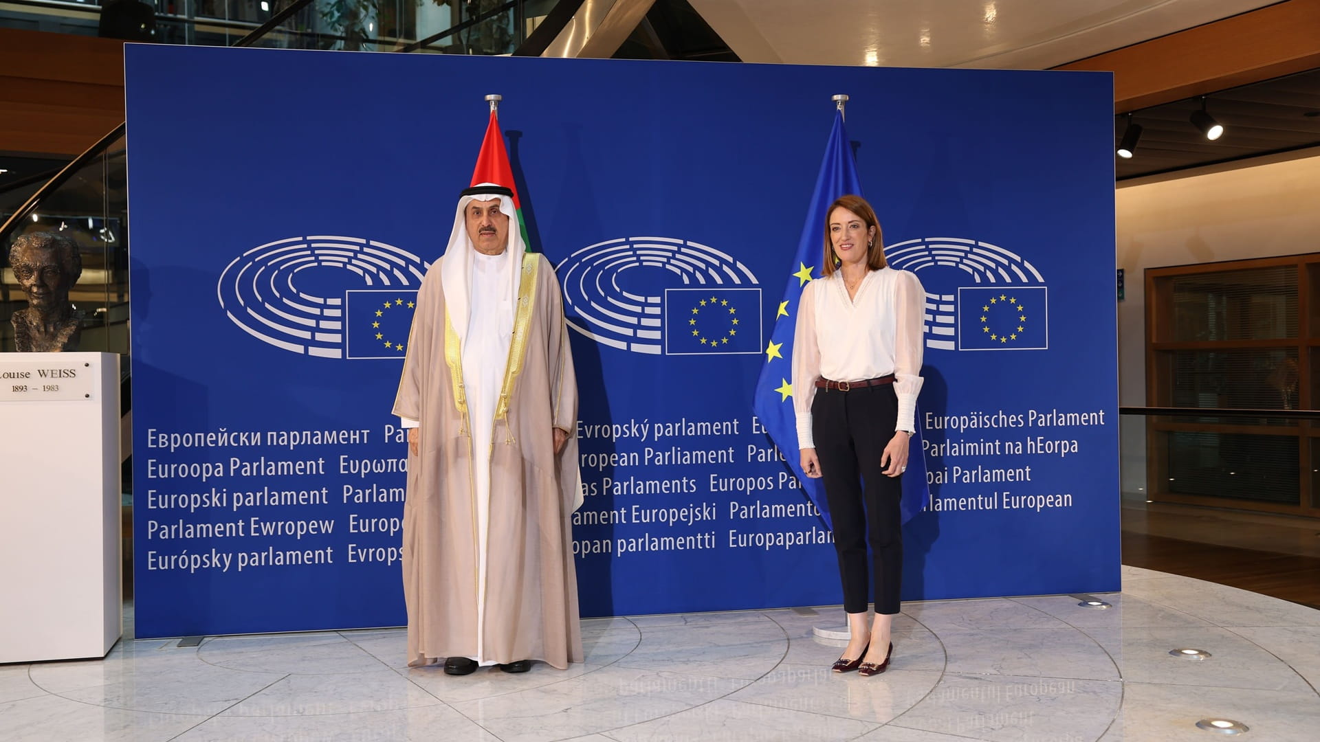 Saqr Ghobash meets European Parliament President
