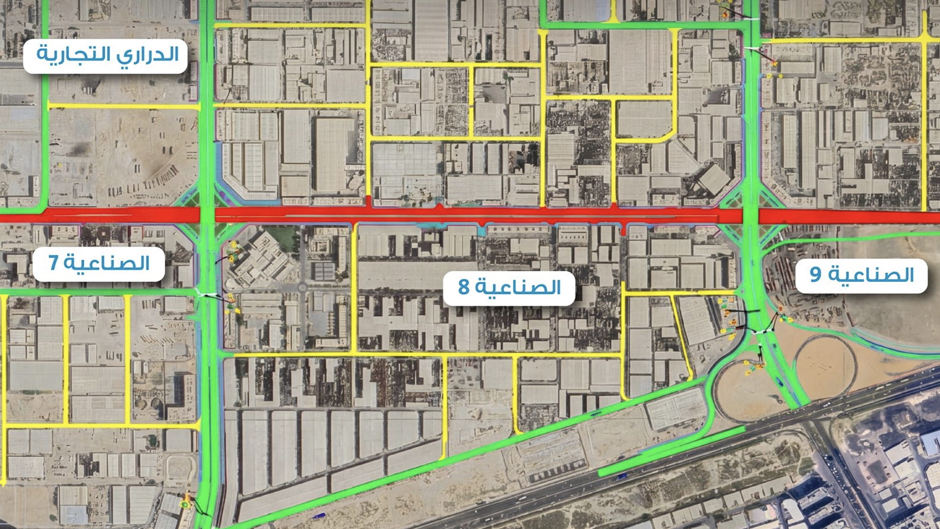 طرق الشارقة تعلن عن تحويل حركة المرور على طريق الخان مؤقتاً غداً