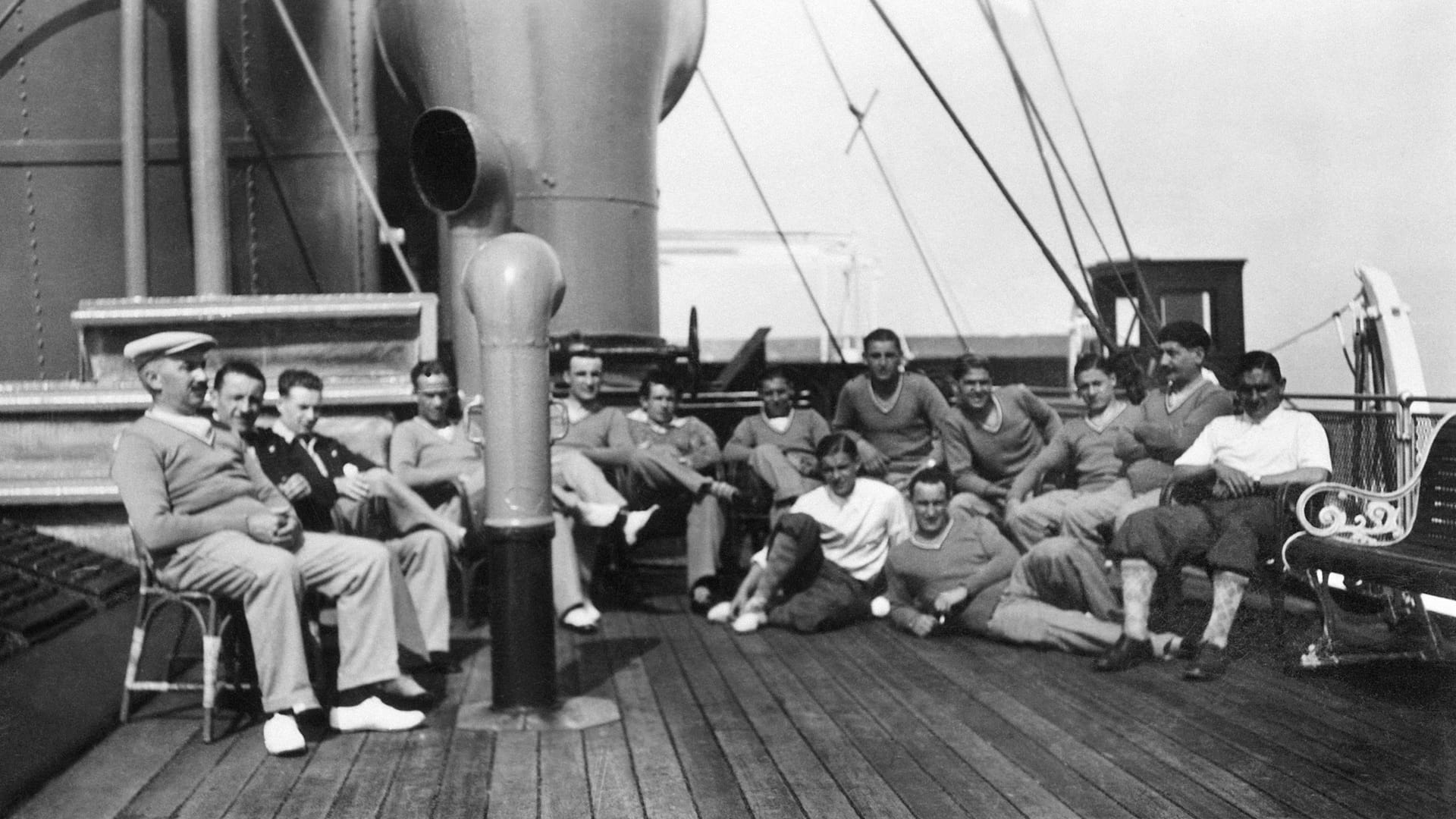 Uruguay 1930 Two ships, weapons and one-armed scorer