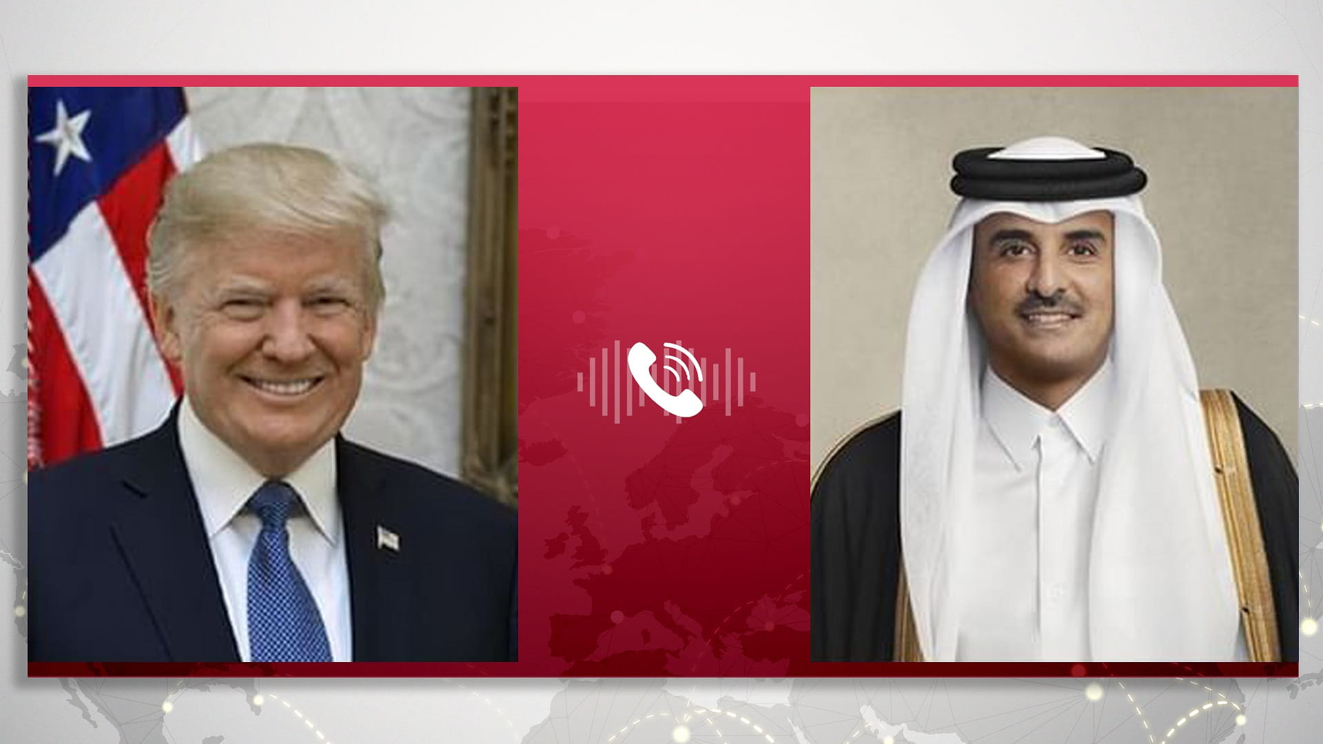 أمير قطر والرئيس الأميركي يبحثان جهود التهدئة في المنطقة